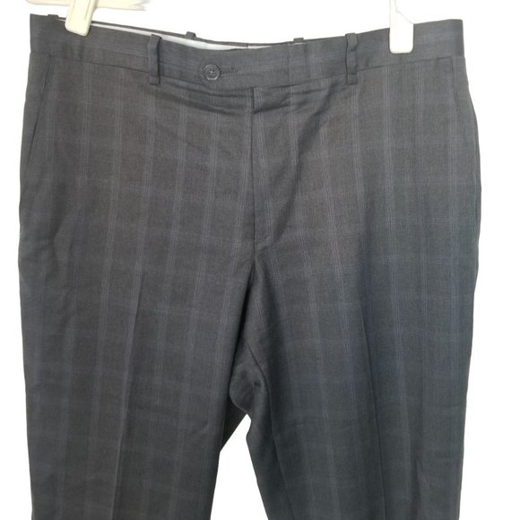 Peter Millar Mens 40S Gray Plaid Long Sleeves Wool 2-Piece Blazer Suit Set - Picture 10 of 14